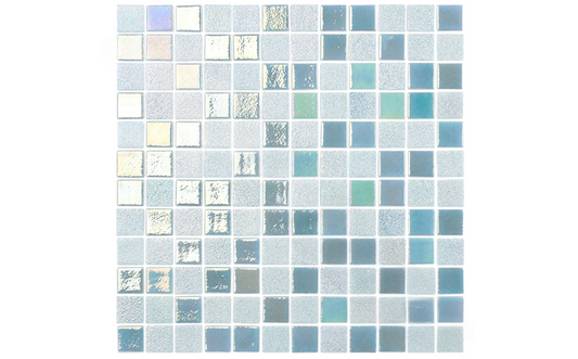 NPT Opal Mint Green Glass Pool Tile with shimmering finish