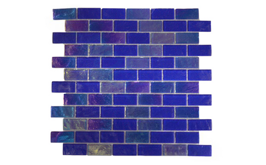 NPT 1" x 2" Sunstone Tile Cobalt - Glass Tile for Pools and Spas