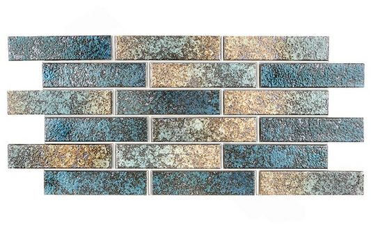 NPT CVKMNB3 Monsoon Border Tile Rustic Green