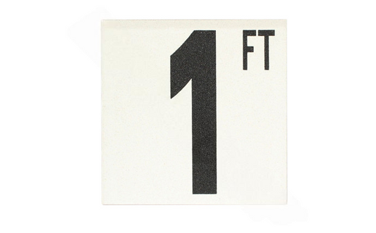 NPT 5-inch Non-Skid Depth Marker Tile for pools