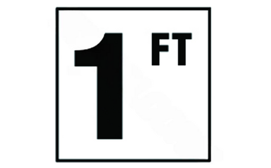 Alt Text1: Front view of NPT DM42-2010 4" Non-Skid 1 FT Depth Marker