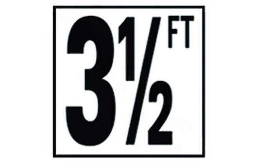 NPT 5-inch Non-Skid 3.5 FT Depth Marker for pool safety