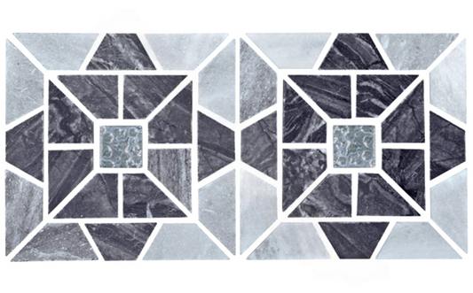 NPT Fusion Glass Tile Black Evening Star showcasing starry-night design