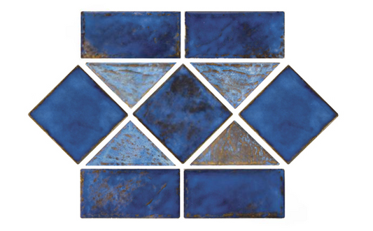 National Pool Tile Martinique Series Royal Blue porcelain tile for pools and spas