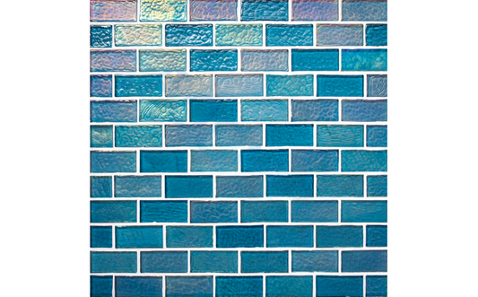 NPT Sea Ice Tile Lagoon iridescent glass mosaic tile for pools