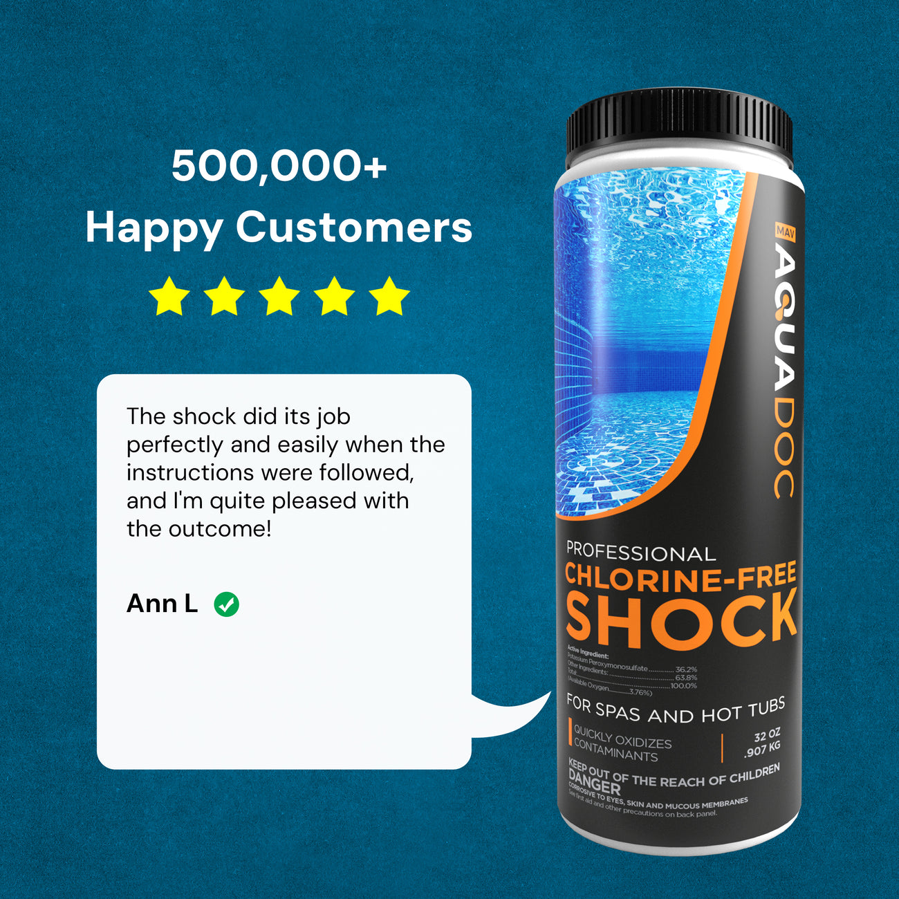 AquaDoc ChlorineFree Shock Spa & Hot Tub Care Solution