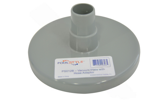 PoolStyle Gray Skimmer Vacuum Plate with Hose Adapter PS012B
