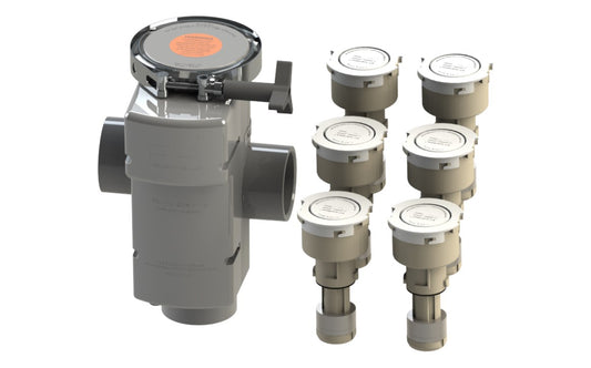 6-head pool circulation system