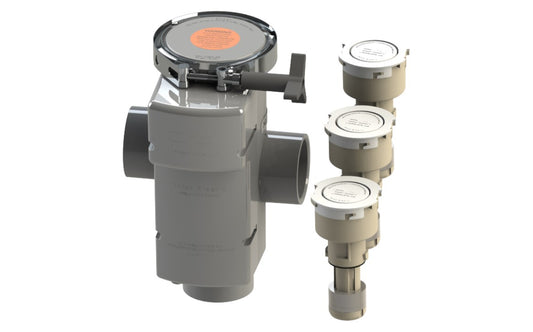 dark grey floor circulation for efficient pool water return