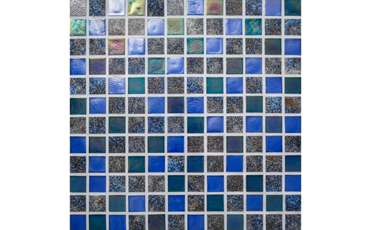 Pacific Coast Palisades Glass Tile Aquamarine mosaic