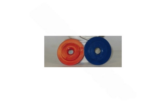 Front view of Polaris Red/Blue Wall Fitting Restrictor Disk