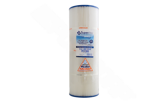 Close-up of a high-quality 7-inch replacement filter cartridge for pools and spas.