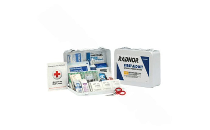 RADNOR White Metal Portable Or Wall Mounted 25 Person First Aid Kit RAD64058052 - AquaDoc