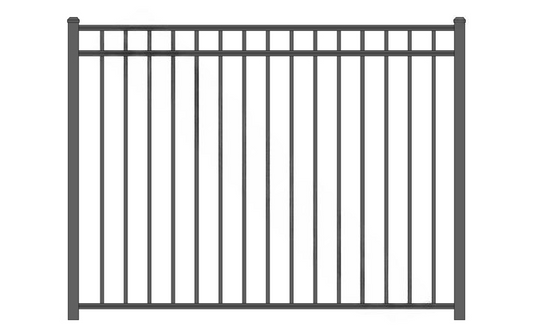 Front view of Regis Aluminum Fence
