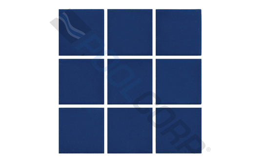 2" x 2" Unglazed Sapphire Sky Pool Tile