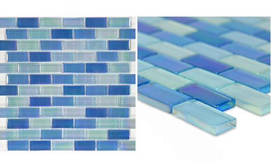 Aesthetic crystal glass tiles for home decor
