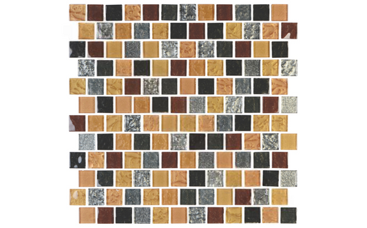 NPT Soleil Anubis Gold 1" x 1" glass mosaic tile for pools