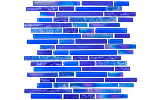 Close-up of the colorful, intricate pattern of the mosaic pool tile.