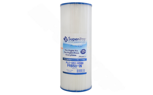 Front view of the Super-Pro 50 SqFt Replacement Filter Cartridge.