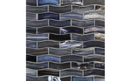 Close-up of Onyx interlocking tile showing iridescent finish