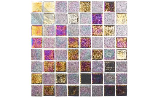 Close-up of NPT Opal Bronze Alloy Pool Tile with reflective finish