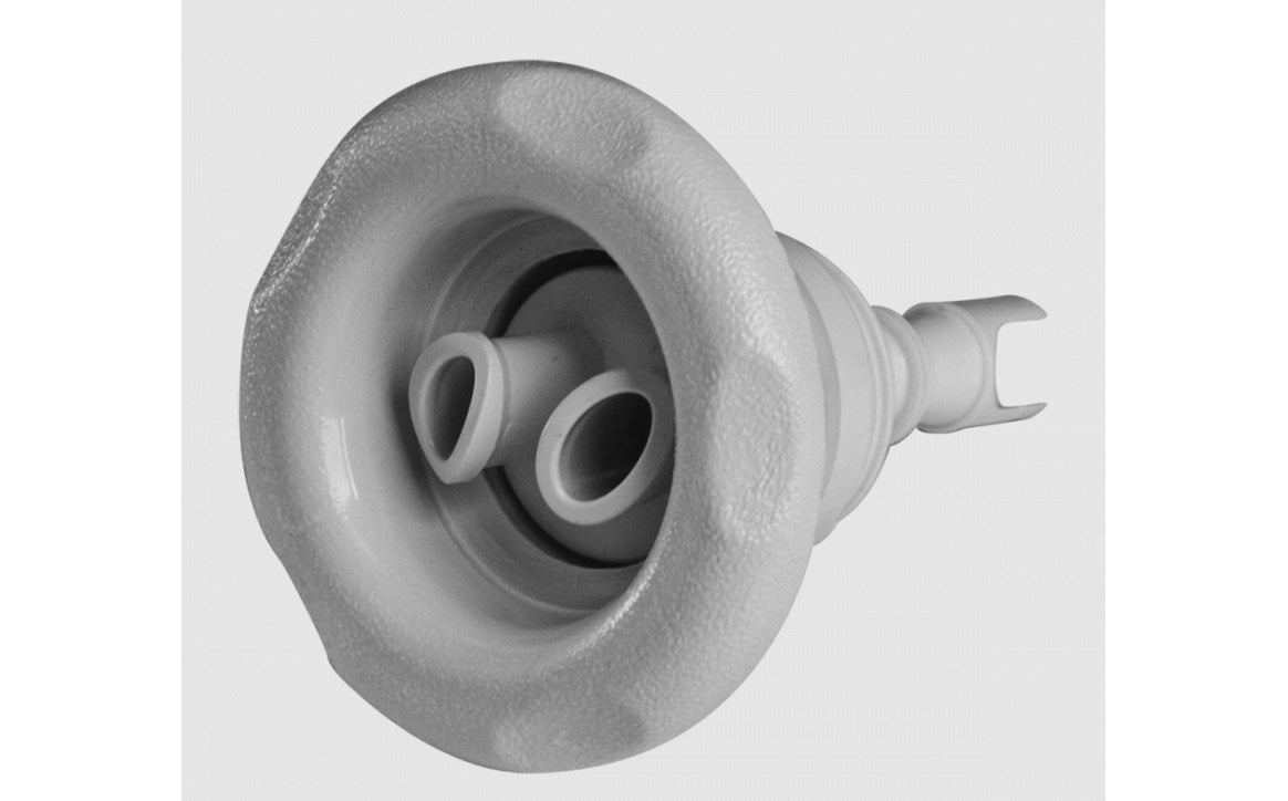 3-3/8" White Poly Storm Twin Roto Gunite Jet Internal with Textured 5-Scallop