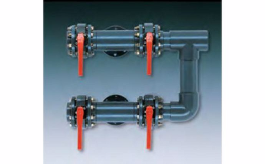 Waterco 6752 4-valve manifold for 71-inch sand filters