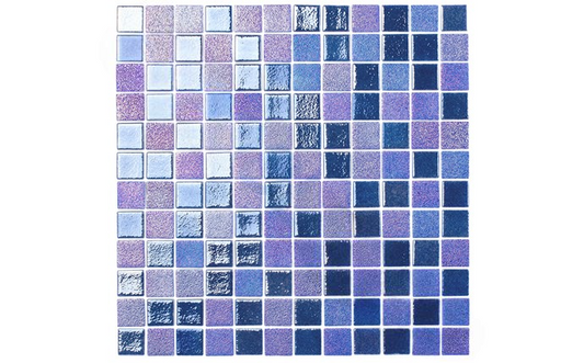 Reflective finish showcasing purple and blue hues