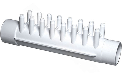 Waterway 1.5" manifold with 16 ports front angle