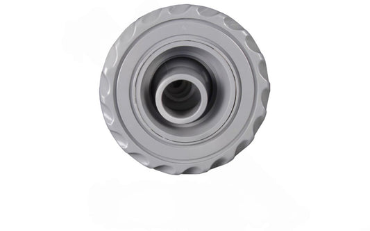 Front view of CMP Spa Master 2.5" black scalloped spa jet internal