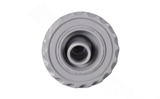 Front view of CMP Spa Master 2.5" dark gray scalloped jet internal