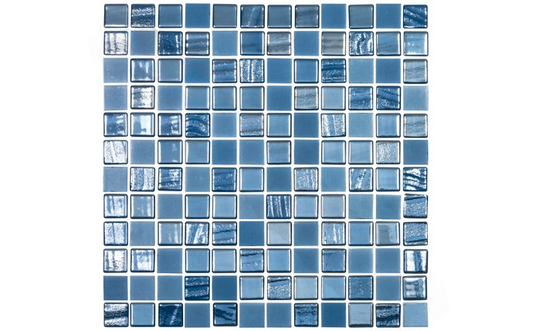 Cobalto sea glass tile installed in a swimming pool