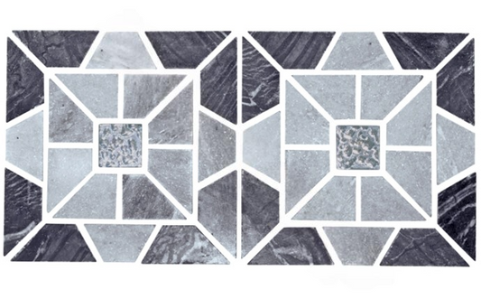 Close-up of NPT Fusion Glass Tile Gray Morning Star texture