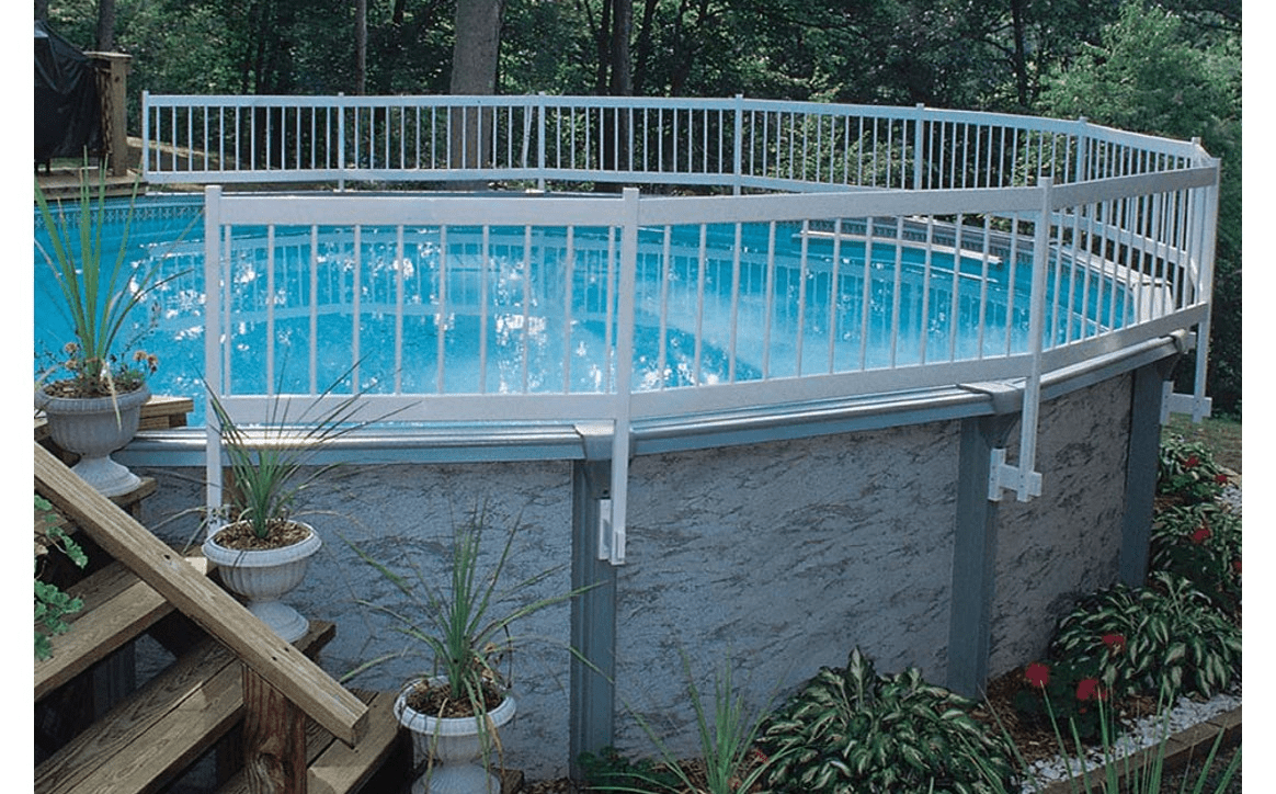 GL Pool Products 30 - BKIT - WHT White Protect - A - Pool® Above Ground Pools Fence Add - On Kit "B" - AquaDoc