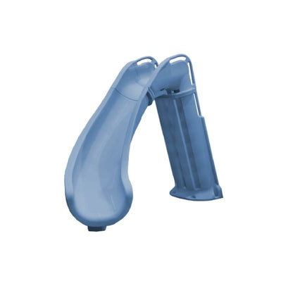 Global Pool Products GPPS - BAX6 - BQ - L Blue Quartz Bad Axe X6 Left Turn Pool Slide for Residential Inground Pools - AquaDoc - Global Pool Products - 810092118572 - 