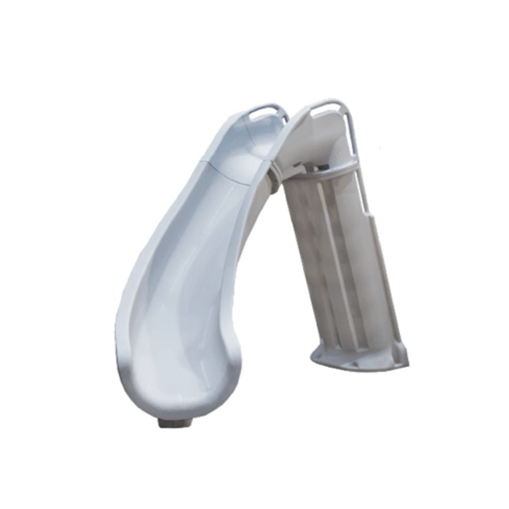 Global Pool Products GPPS - BAX6 - SQ - L Silver Quartz Bad Axe X6 Left Turn Pool Slide - AquaDoc - Global Pool Products - 810092118589 - 