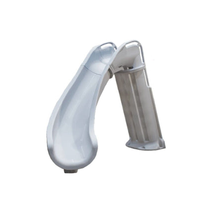 Global Pool Products GPPS - BAX6 - SQ - L Silver Quartz Bad Axe X6 Left Turn Pool Slide - AquaDoc - Global Pool Products - 810092118589 - 
