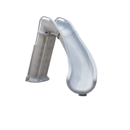 Global Pool Products GPPS - BAX6 - SQ - R Silver Quartz Bad Axe X6 Right Turn Pool Slide - AquaDoc - Global Pool Products - 810092118565 - 