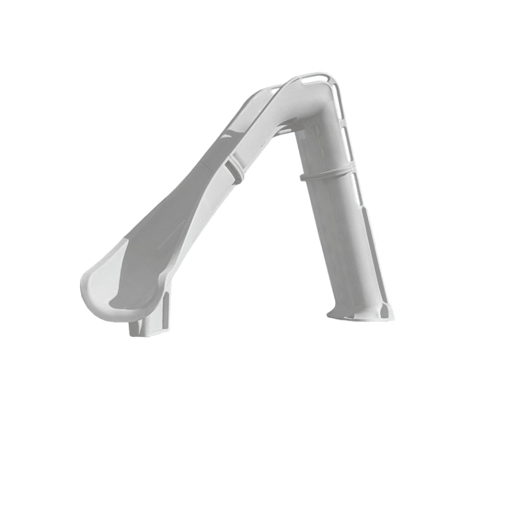 Global Pool Products GPPS - BAX7 - SQ - L Silver Quartz Bad Axe X7 Left Turn Pool Slide - AquaDoc - Global Pool Products - 810092118626 - 