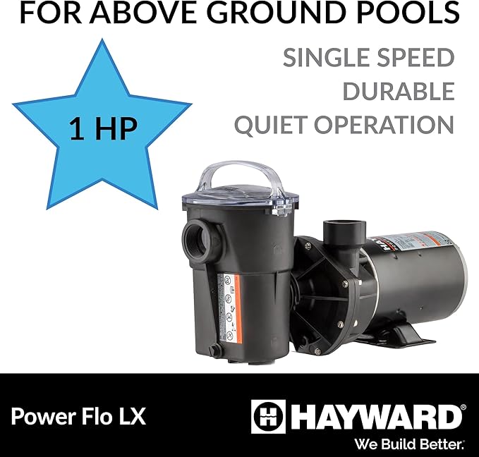 Hayward PowerFlo LX Above Ground Pool Pump - 1 HP, W3SP1580