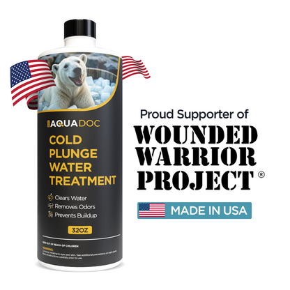 Ice bath cleaner and water stabilizer in bottle