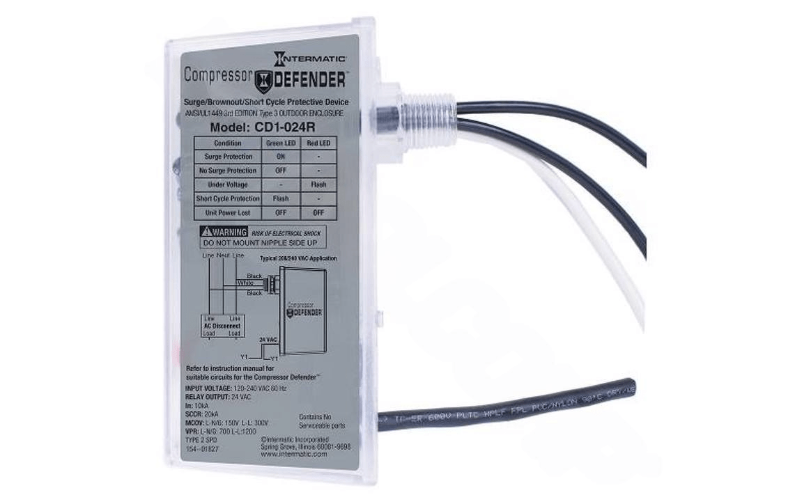 Refrigeration Compressor Protection Module Intermatic CD1-024R Compressor Defender – HVAC Surge Protection ...
