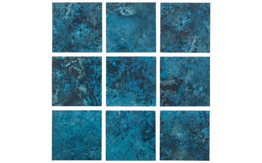 Close-up view of Key West Cool Waves mosaic tile texture