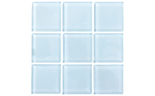 Mosaic arrangement of Keys 2x2 Light Blue tiles