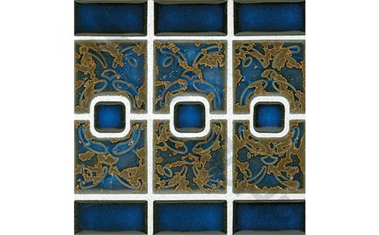 Close-up of NPT LC-2440S Luciana Tile Terra Mosaic Border pattern