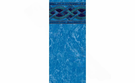 Closeup of Solona Blue Marble Pool Liner Pattern