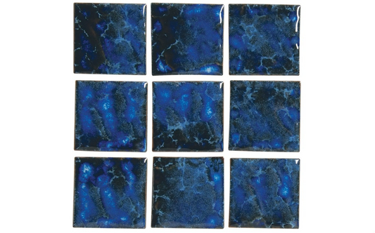 NPT Meridian Electric Blue mosaic tile installed in a pool