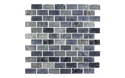 Front view of Nordic Shores Volcanic 1x2 pool tile