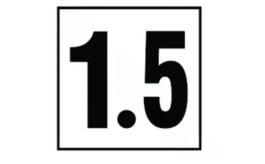 Top view of NPT DM42-423 4" Non-Skid Metric 1.5 Depth Marker