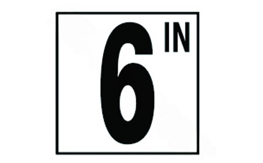 NPT 6 IN depth marker installed on poolside edge